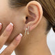 Round Drop Earrings 1.5ct TCW, Yellow Gold 14K