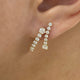 Round Drop Earrings 1.5ct TCW, Yellow Gold 14K