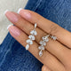 Marquise and Pear Drop Earrings 4.1ct TCW, White Gold 14K