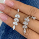 Marquise and Pear Drop Earrings 4.1ct TCW, White Gold 14K