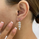 Marquise and Pear Drop Earrings 4.1ct TCW, White Gold 14K