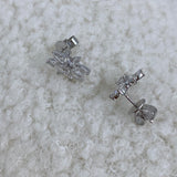 Round Studs Earrings 2.2ct TCW, White Gold 14K