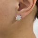 Round Studs Earrings 2.2ct TCW, White Gold 14K