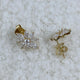 Round Studs Earrings 2.1ct TCW, Yellow Gold 14K