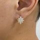Round Studs Earrings 2.1ct TCW, Yellow Gold 14K