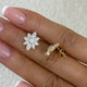 Round Studs Earrings 2.1ct TCW, Yellow Gold 14K
