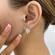 Round Studs Earrings 2.1ct TCW, Yellow Gold 14K
