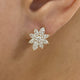 Round Studs Earrings 2.1ct TCW, Yellow Gold 14K