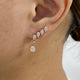 Pear Climber Earrings 2.5ct TCW, Rose Gold 14K