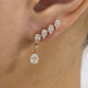 Pear Climber Earrings 2.5ct TCW, Rose Gold 14K
