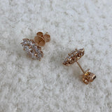 Oval Studs Earrings 2.7ct TCW, Rose Gold 14K