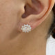 Oval Studs Earrings 2.7ct TCW, Rose Gold 14K