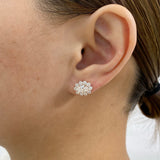 Oval Studs Earrings 2.7ct TCW, Rose Gold 14K