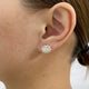 Oval Studs Earrings 2.7ct TCW, Rose Gold 14K