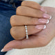 Marquise and Round Band Ring 0.4ct TCW, White Gold 14K