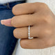 Marquise and Round Band Ring 0.4ct TCW, White Gold 14K