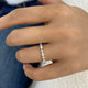 Marquise and Round Band Ring 0.4ct TCW, White Gold 14K