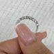 Marquise and Round Band Ring 0.4ct TCW, White Gold 14K