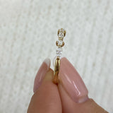 Marquise and Round Band Ring 0.4ct TCW, Yellow Gold 14K