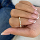Marquise and Round Band Ring 0.4ct TCW, Yellow Gold 14K