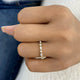 Marquise and Round Band Ring 0.4ct TCW, Yellow Gold 14K