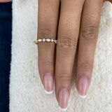 Marquise and Round Band Ring 0.4ct TCW, Yellow Gold 14K