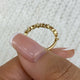 Marquise and Round Band Ring 0.4ct TCW, Yellow Gold 14K