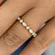 Marquise and Round Band Ring 0.4ct TCW, Yellow Gold 14K