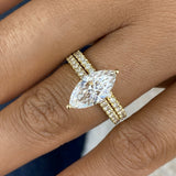 Rivon Bridal Set Rings Set 2.8ct TCW, 14K Gold