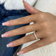 Baguette Band Ring 0.8ct TCW, White Gold 14K
