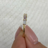 Baguette Band Ring 0.8ct TCW, Yellow Gold 14K