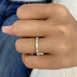 Baguette Band Ring 0.8ct TCW, Yellow Gold 14K