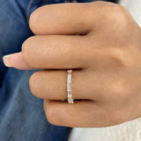 Baguette Band Ring 0.8ct TCW, Rose Gold 14K