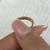 Baguette Band Ring 0.8ct TCW, Rose Gold 14K