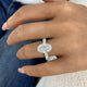 Opaline Engagement Ring 5.7ct TCW, 14K Gold