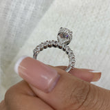 Opaline Engagement Ring 5.7ct TCW, 14K Gold
