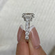 Oriva Engagement Ring 4.7ct TCW, 14K Gold