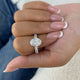 Oriva Engagement Ring 4.7ct TCW, 14K Gold