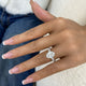 Oriva Engagement Ring 4.7ct TCW, 14K Gold