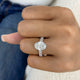 Oriva Engagement Ring 4.7ct TCW, 14K Gold