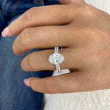 Oriva Engagement Ring 4.7ct TCW, 14K Gold