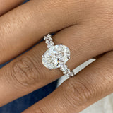 Oriva Engagement Ring 4.7ct TCW, 14K Gold