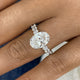 Oriva Engagement Ring 4.7ct TCW, 14K Gold