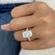 Fleuris Engagement Ring 7.8ct TCW, 14K Gold