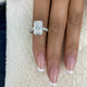 Fleuris Engagement Ring 7.8ct TCW, 14K Gold