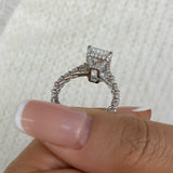 Fleuris Engagement Ring 7.8ct TCW, 14K Gold