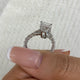 Fleuris Engagement Ring 7.8ct TCW, 14K Gold