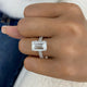 Velouria Engagement Ring 8.8ct TCW, 14K Gold
