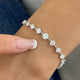 Round Tennis Bracelet 2.7ct TCW, White Gold 14K