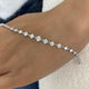 Round Tennis Bracelet 2.7ct TCW, White Gold 14K